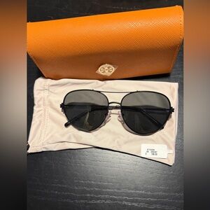 Tory Burch Eleanor Metal pilot aviator Sunglasses